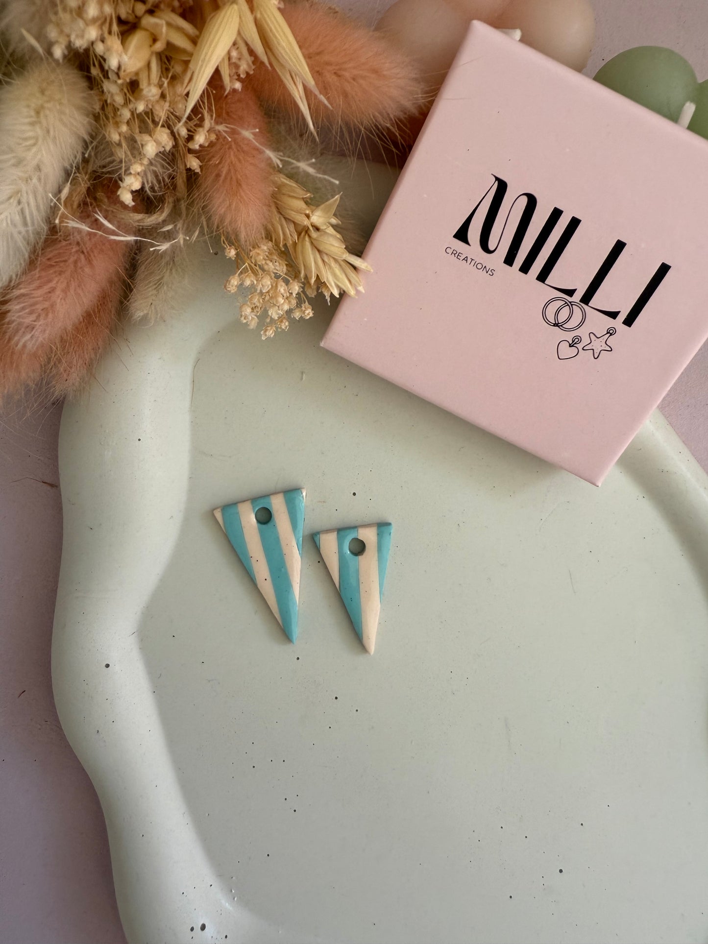 Charms Tric lignes ivoire/aquamarine