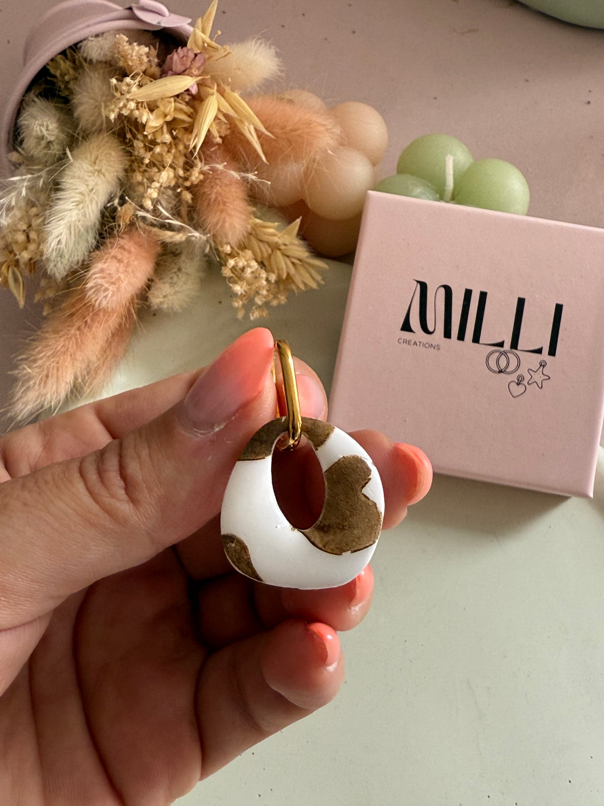 Charms Dilda Cow blanc brun