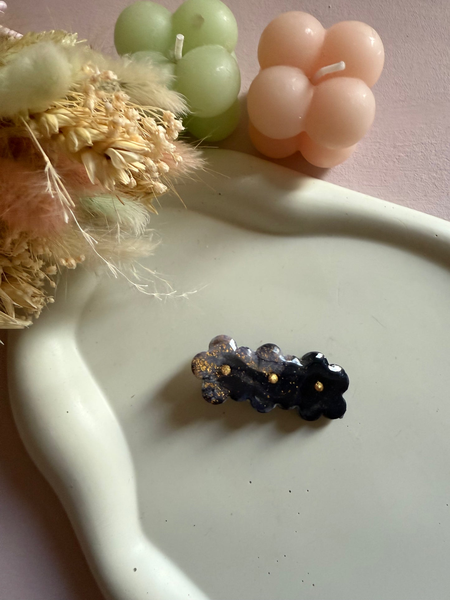Barrette cheveux Aveline noir/gris