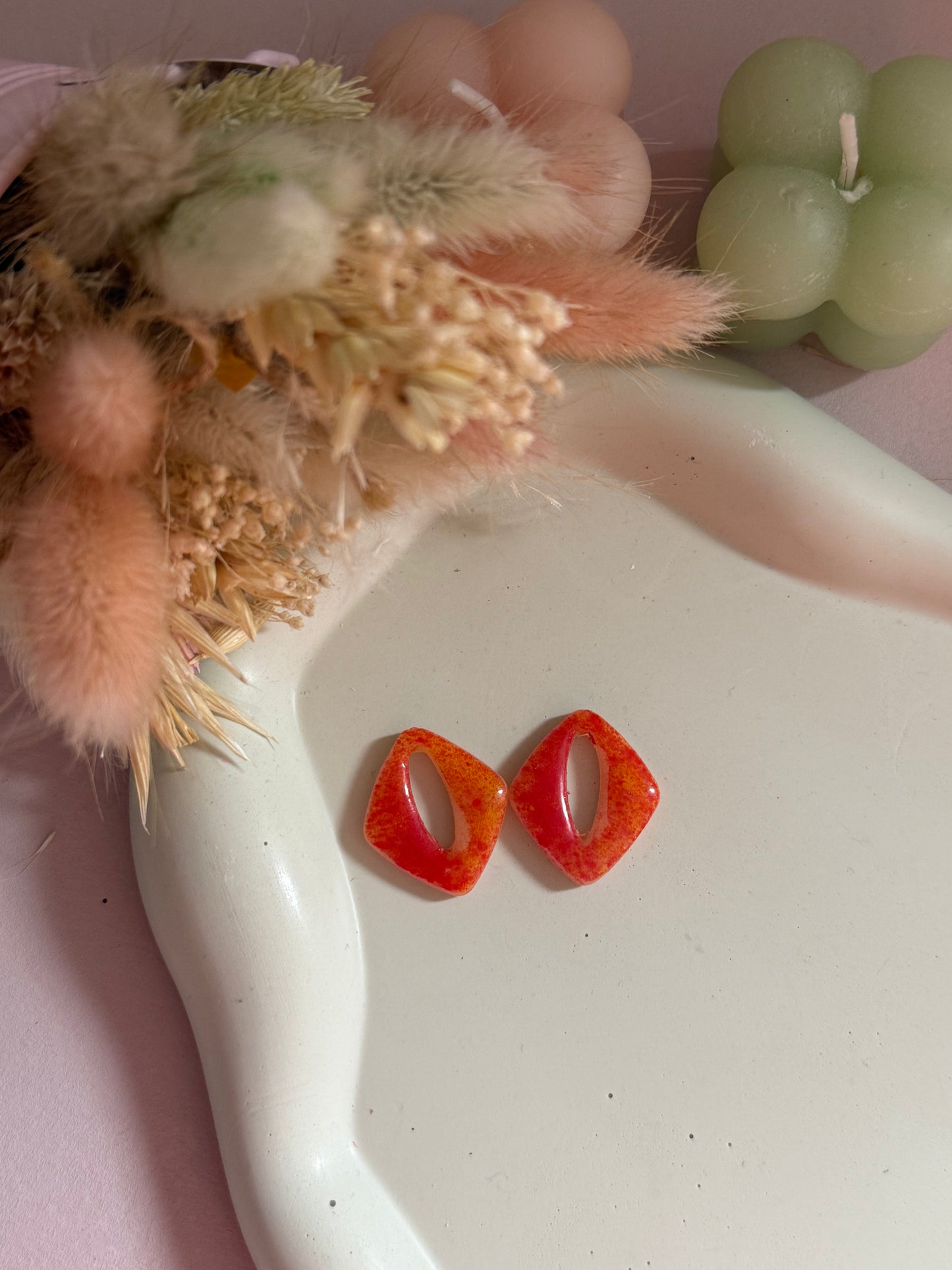 Charms Alice peinture rouge/orange
