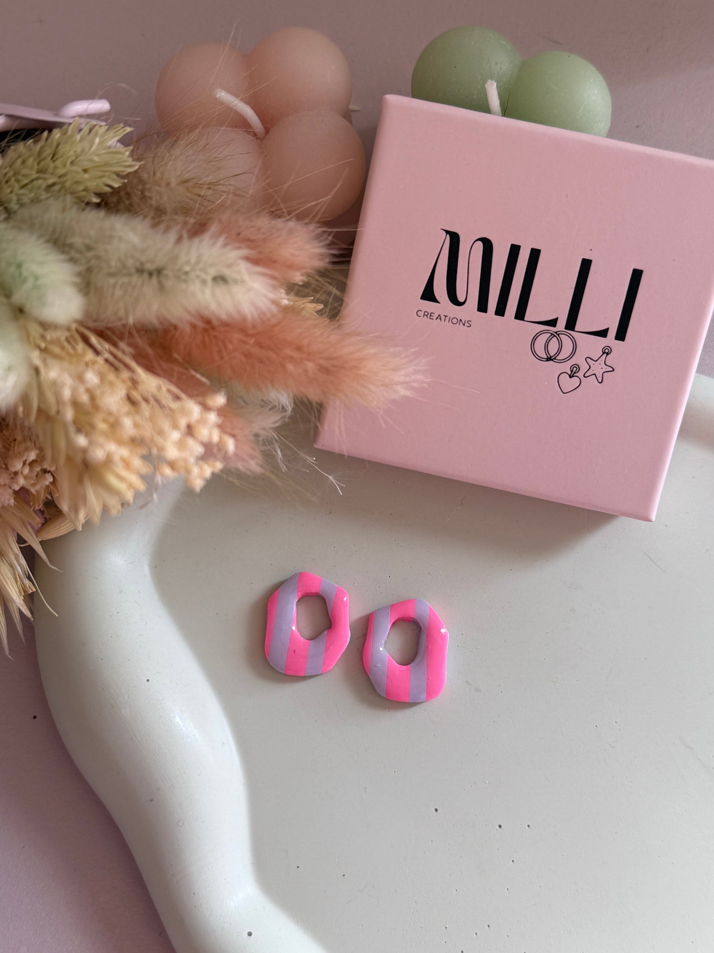 Charms Fanny lignes lilas Rose bonbon M