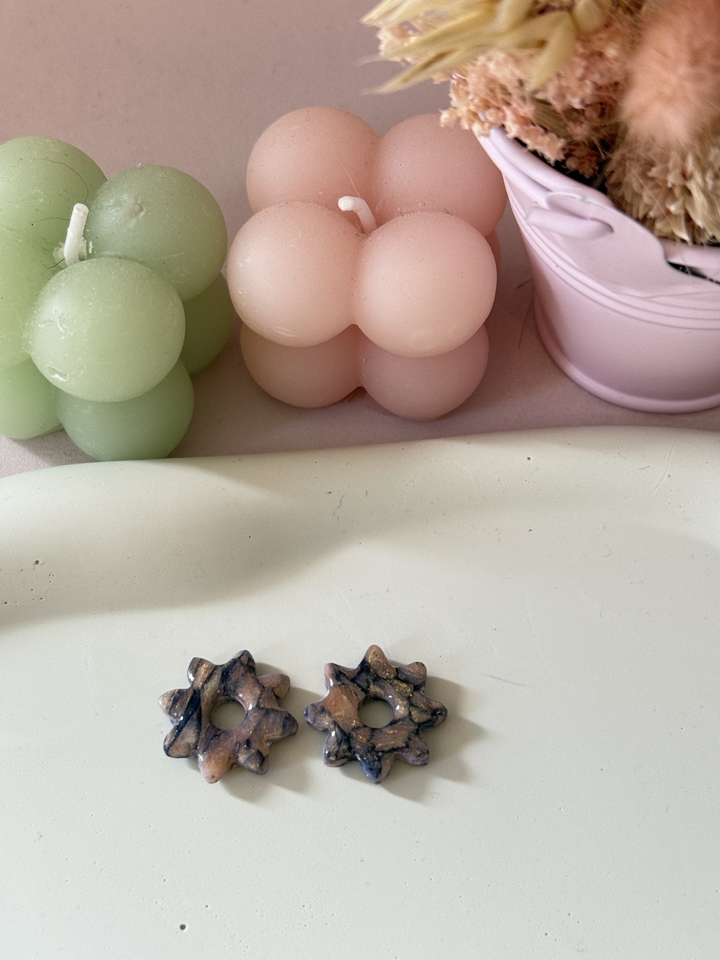 Charms Hélie Marbré Bronze/Noir