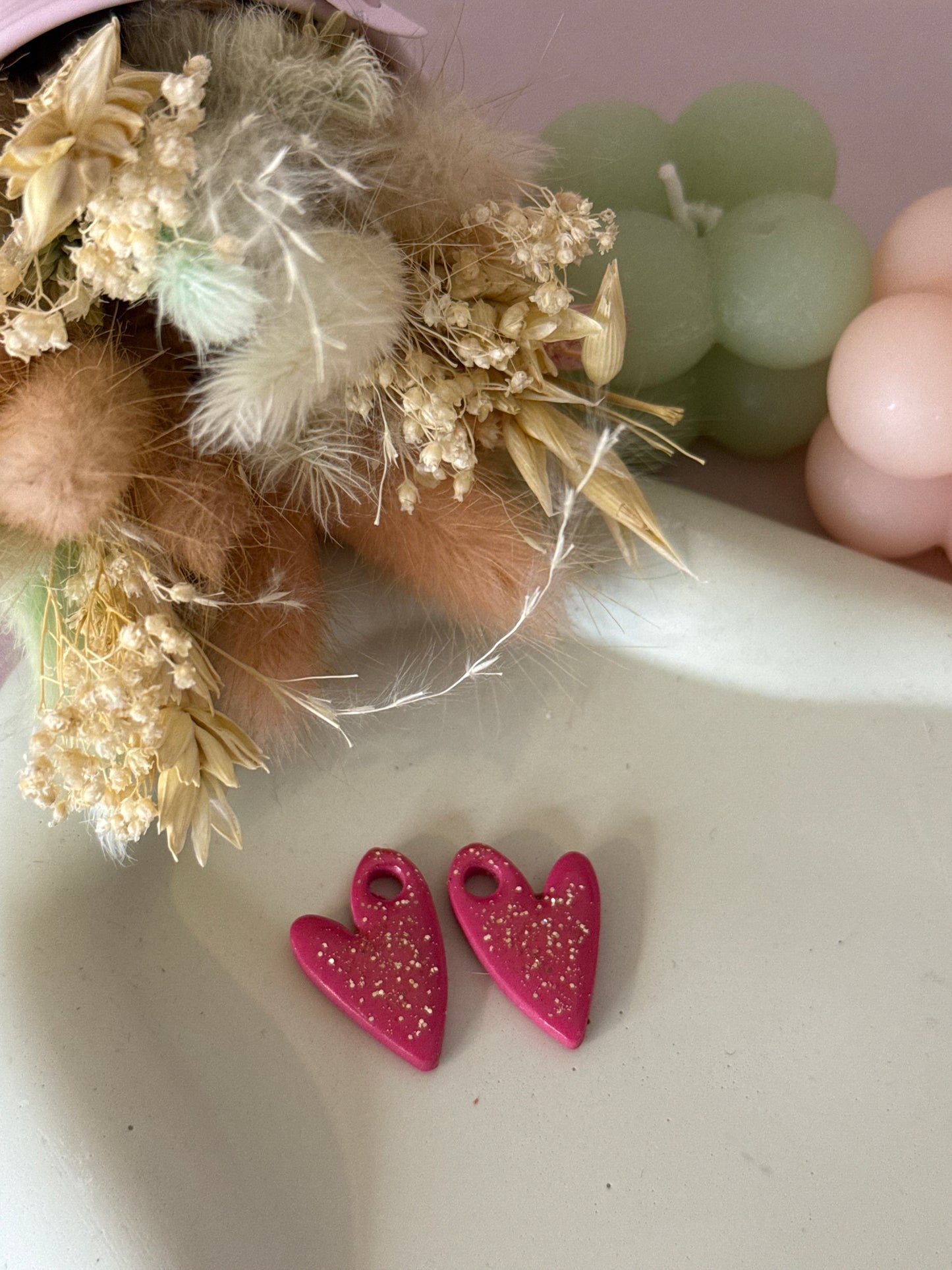 Charms Naomie vieux rose paillettes
