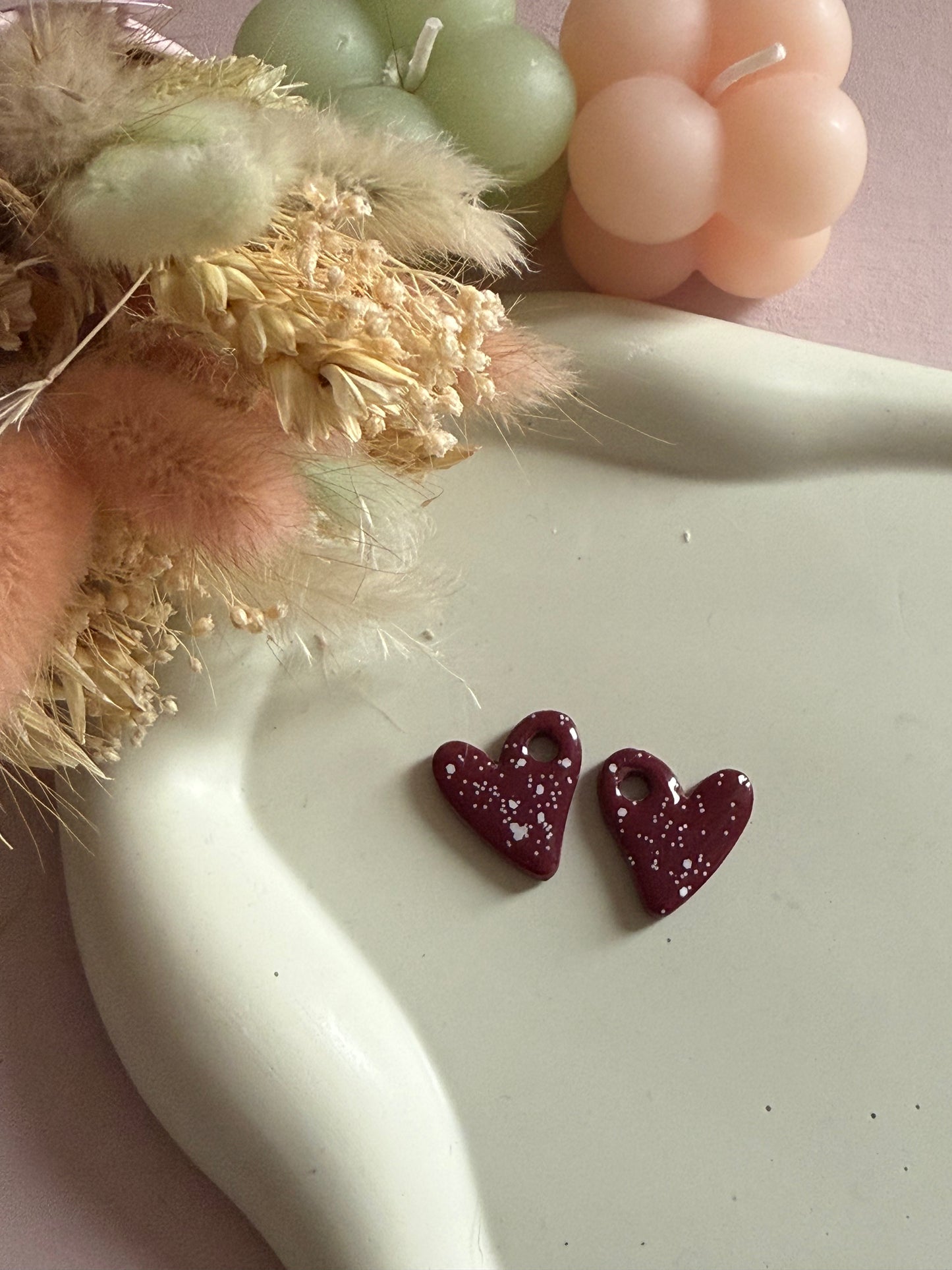 Charms Pauline Bordeaux effet neige