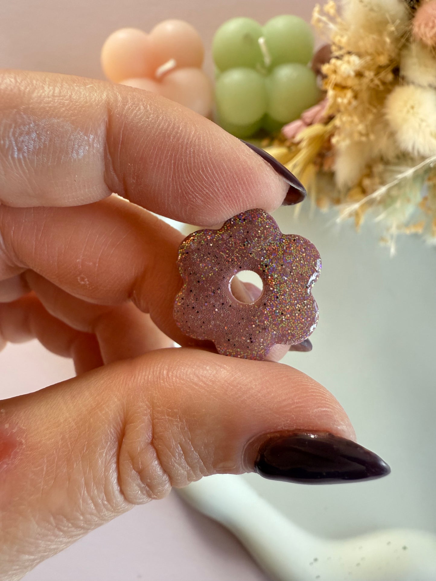 Charms Lucinda vieux rose paillettes