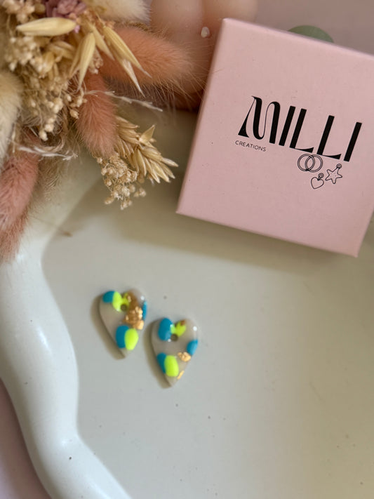 Charms June translucide jaune fluo/bleu