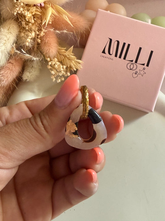 Charms Sofia translucide noir/brun/or