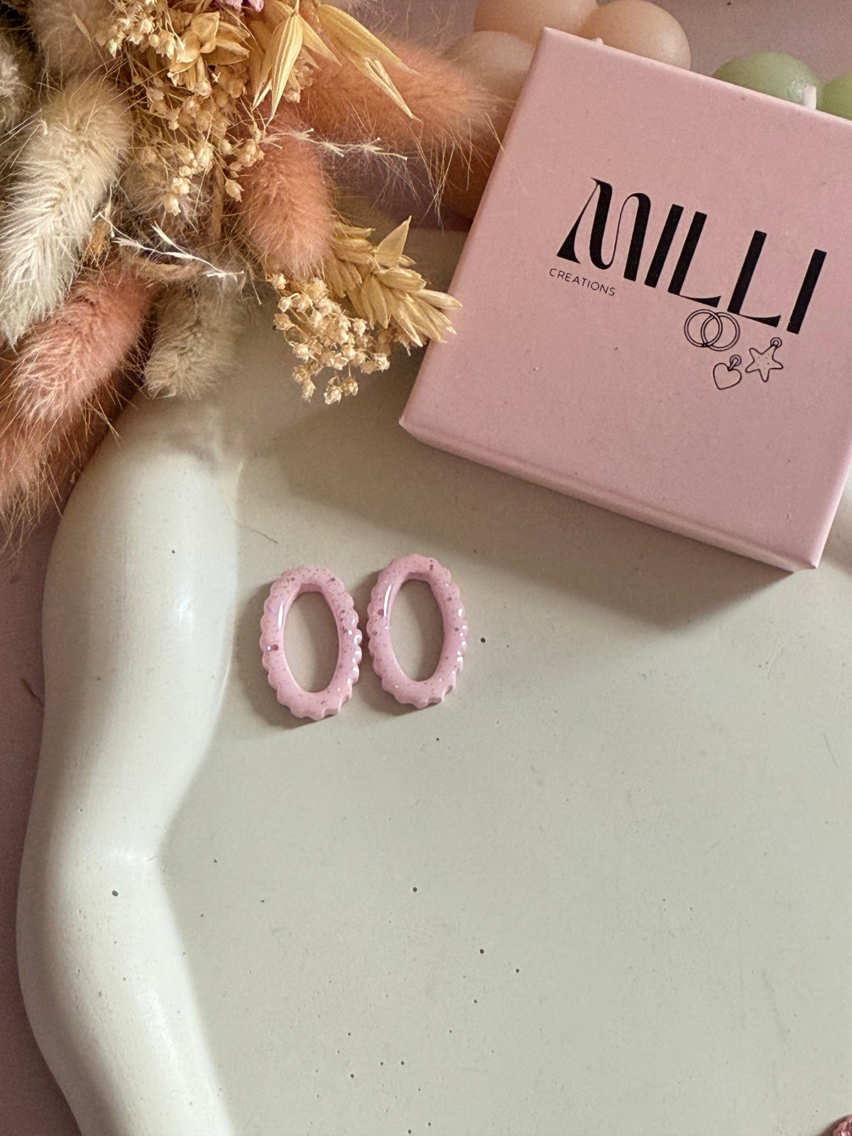 Charms Tif lignes roses finition paillette