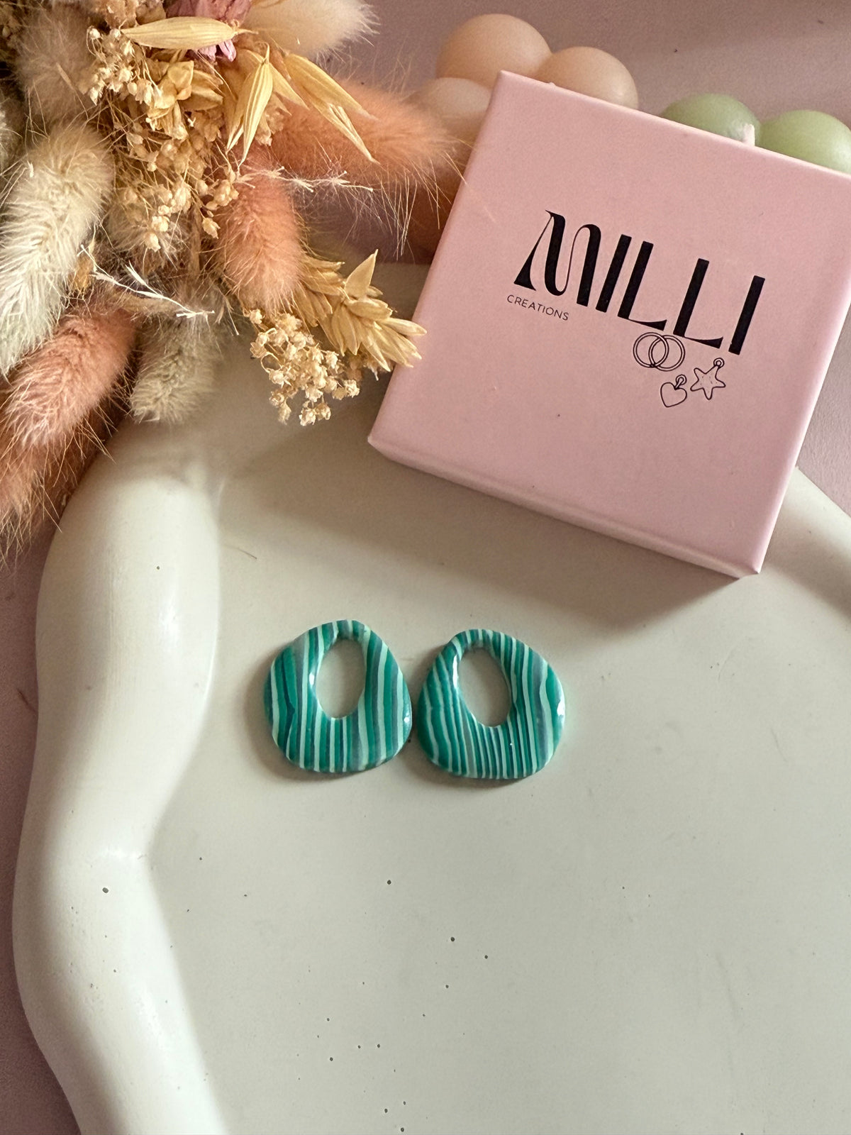 Charms Dilda lignes turquoise menthe