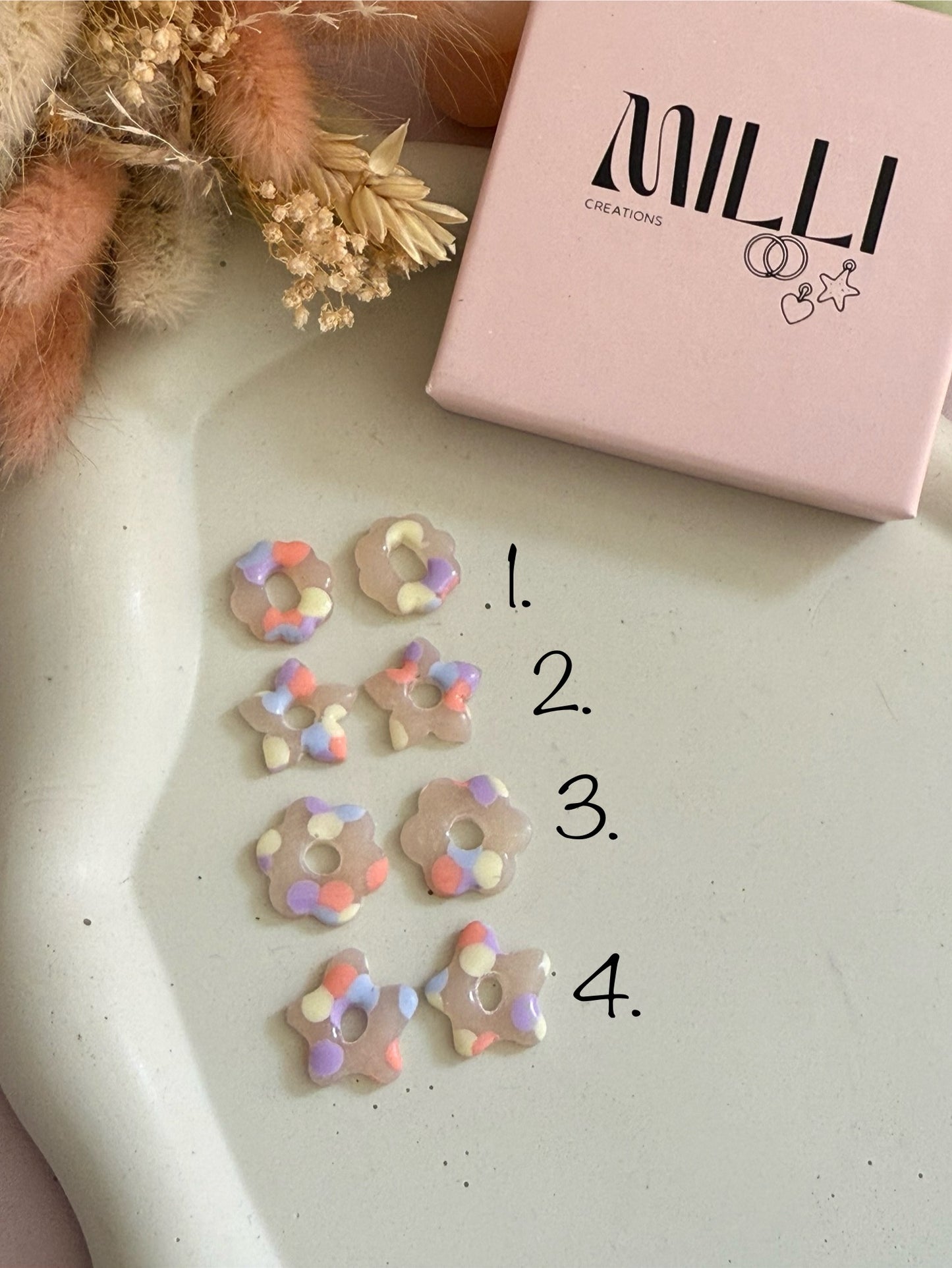 Mini Charm Pois pastel