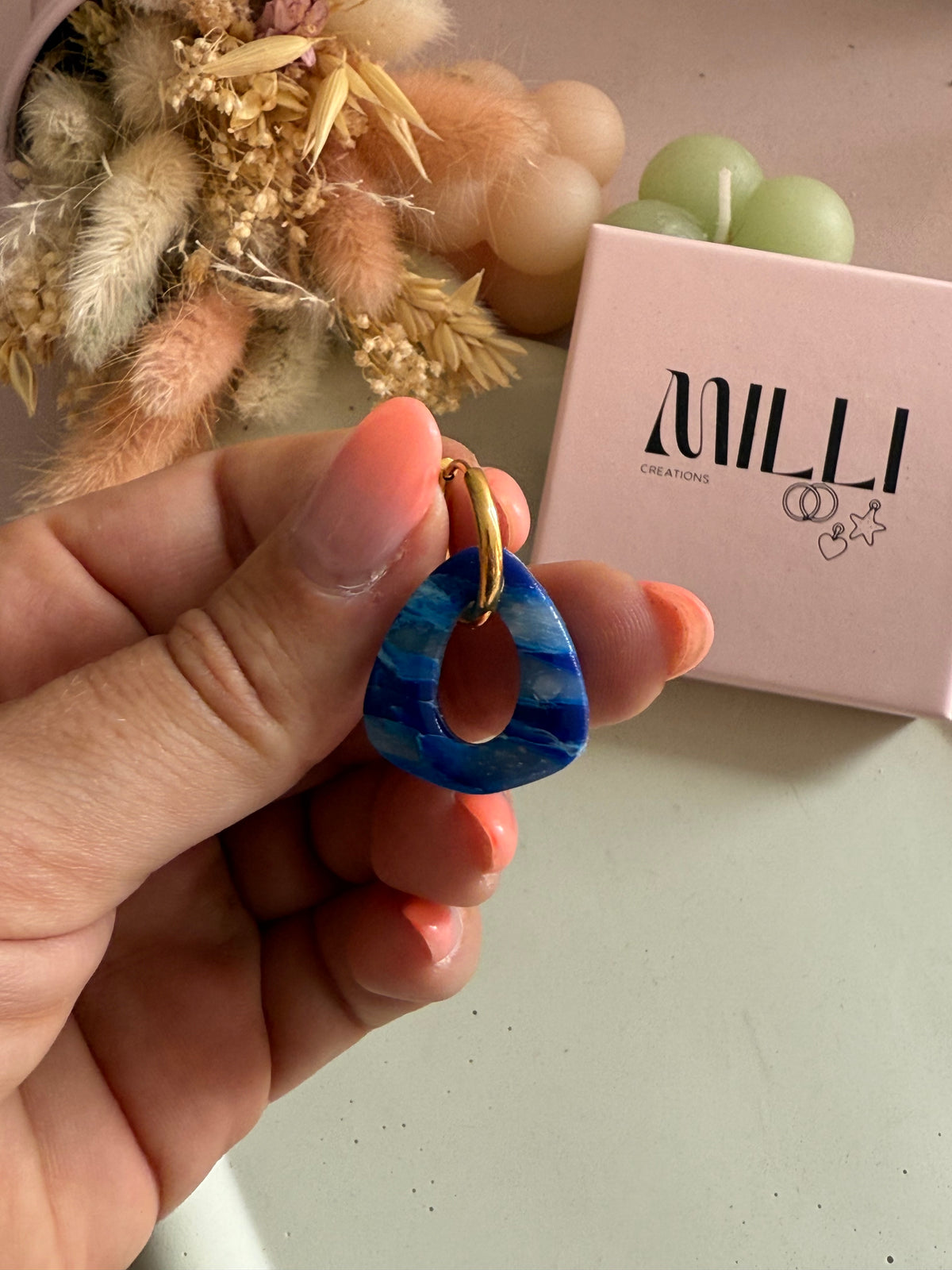 Charms Sofia bleu marbré