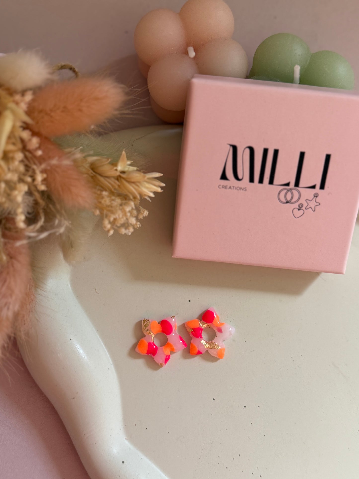 Charms Martha translucide rose fluo/ orange fluo