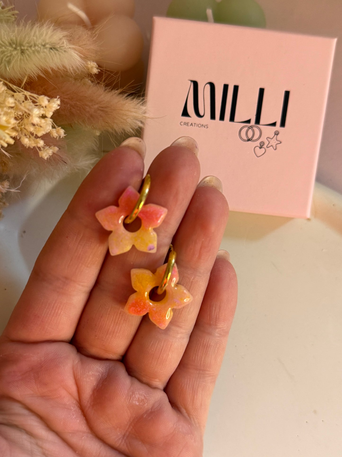 Charms Martha peinture orange/rose