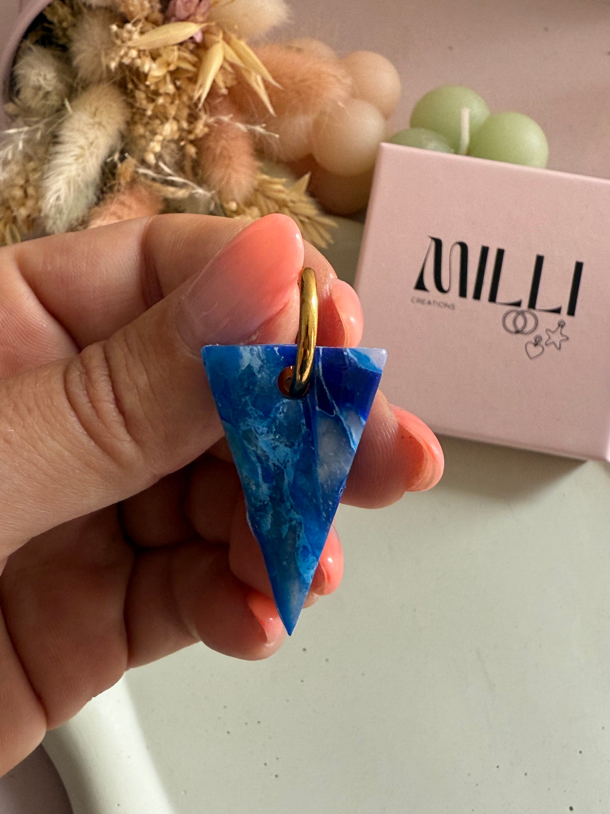 Charms Tric marbré bleu