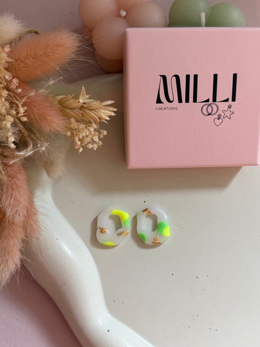 Charms Fanny translucide vert fluo/jaune fluo M