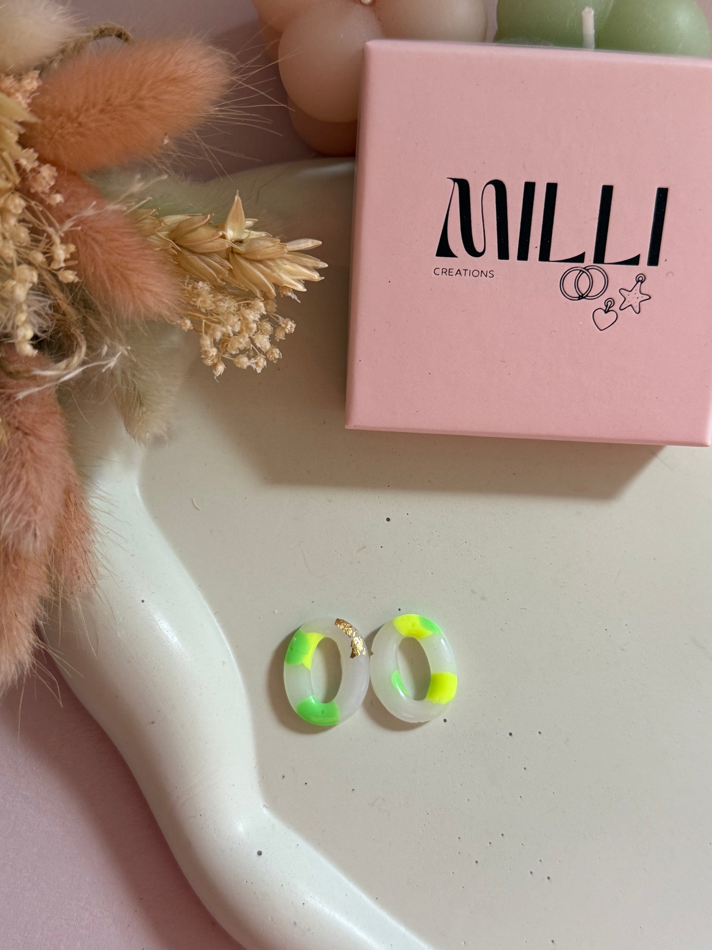Charms Linea translucide jaune fluo/vert fluo M