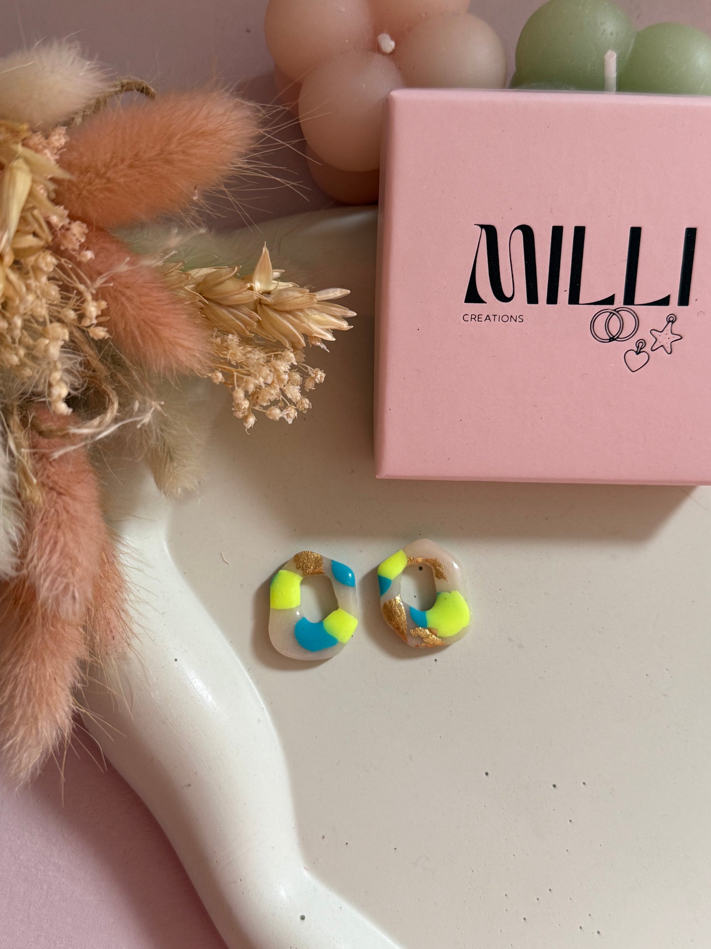Charms Fanny translucide bleu fluo/vert fluo M