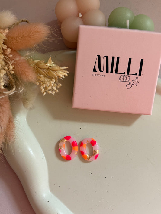 Charms Linea translucide rose fluo/orange fluo M