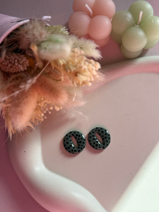 Charms Kate Vert pois noir