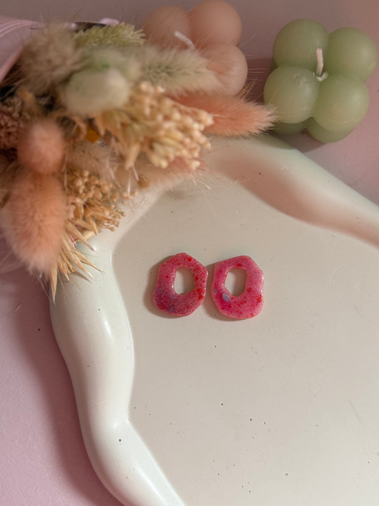 Charms Fanny peinture rose/rouge L