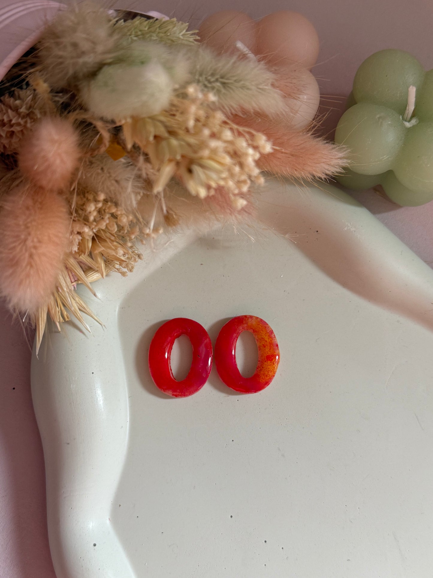 Charms Linea peinture rouge/orange L