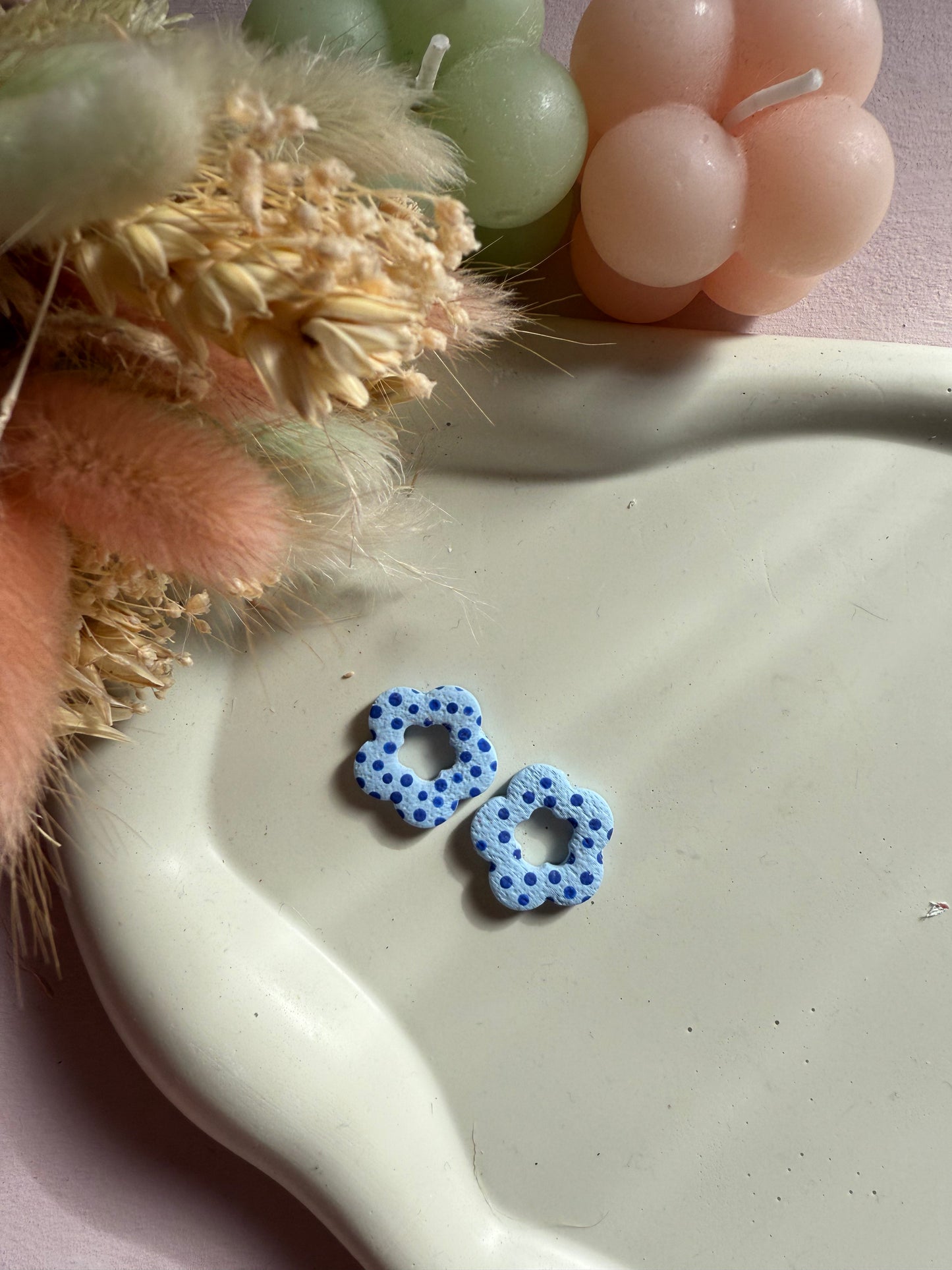 Charms Amelia Bleu ciel pois bleu nuit