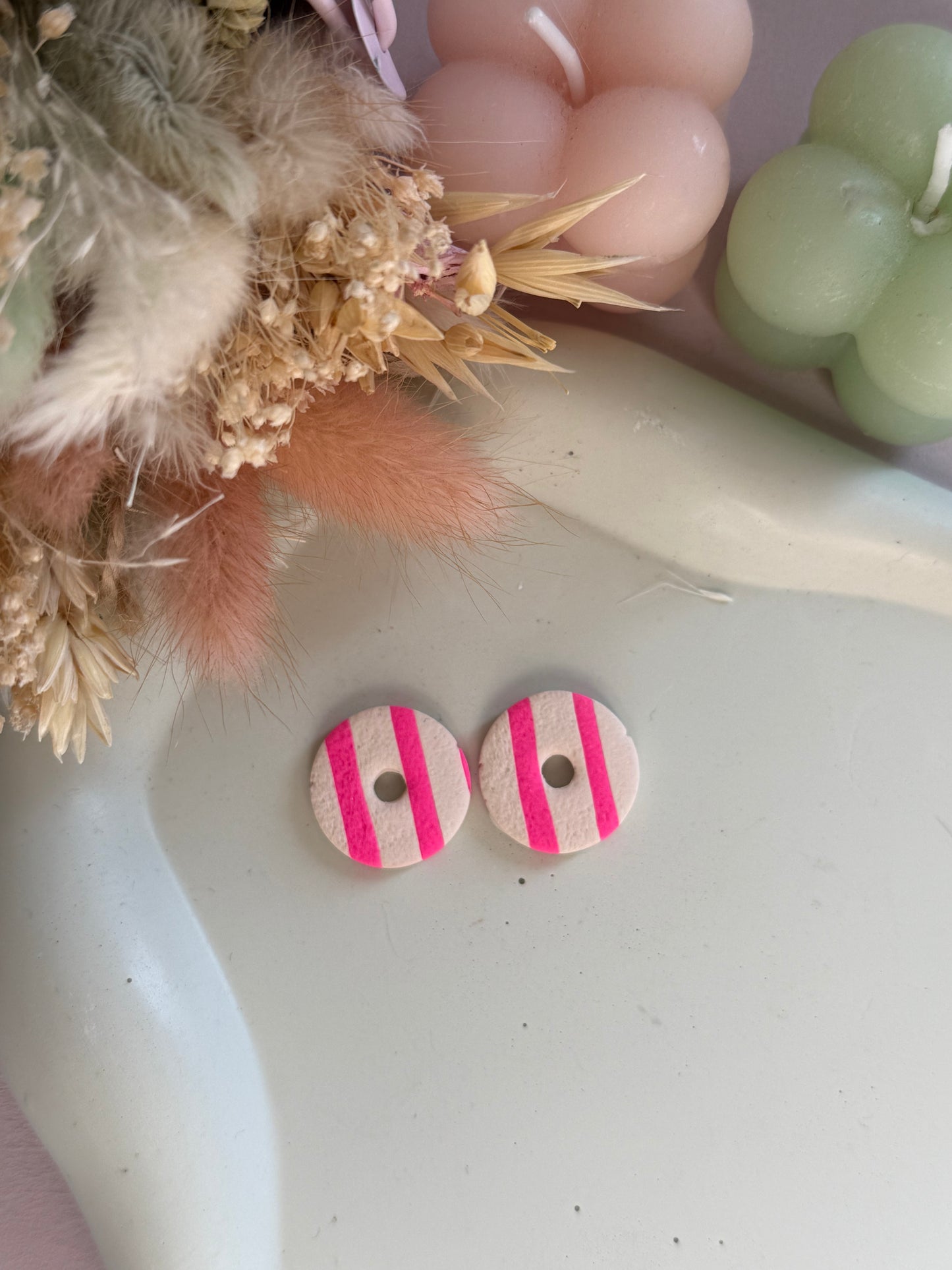 Charms Sade lignes roses bonbon/ivoir M
