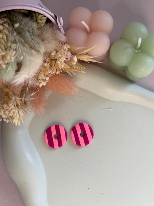 Charms Sade lignes roses bonbon et mauve M