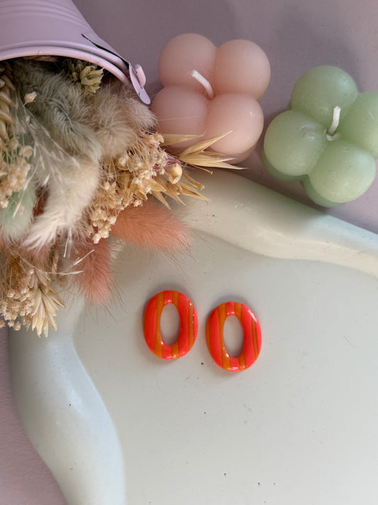 Charms Linea lignes orange translucide/mandarin L