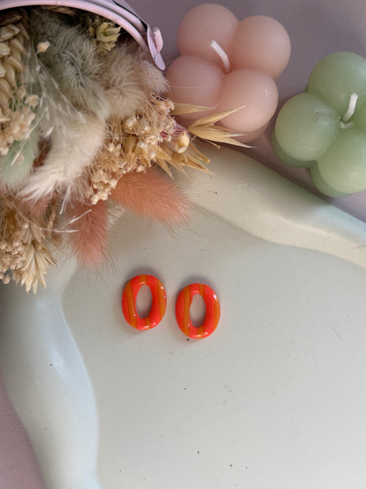 Charms Linea lignes oranges translucide/mandarin M