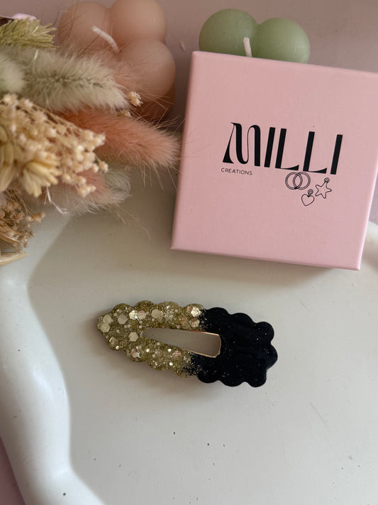Barrette cheveux Oxane Noir Doré