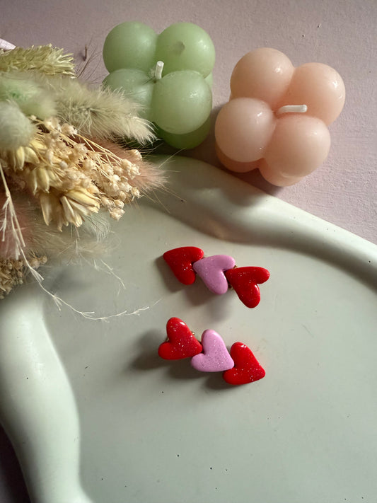 Barrette cheveux Coeur Rouge