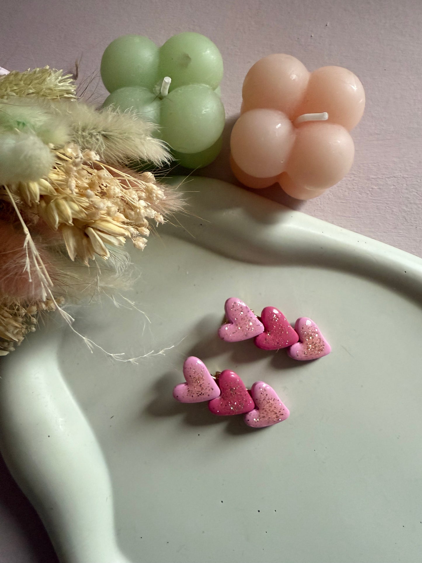 Barrette cheveux Coeur Rose