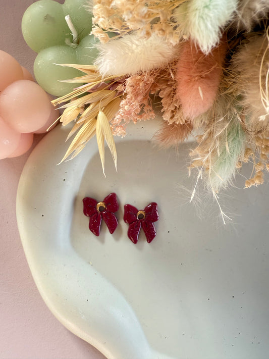 Charms Noeud Pap Cabernet paillettes M