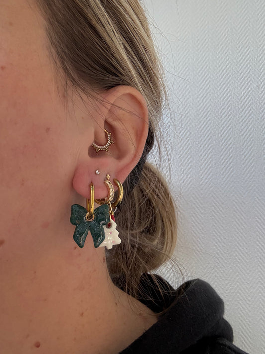 Charms Noeud Pap Cabernet paillettes M