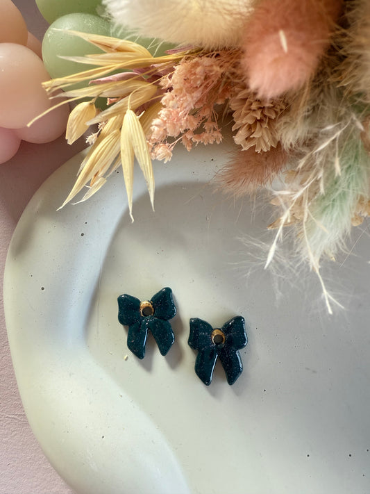 Charms Noeud Pap Bleu Canard paillettes M