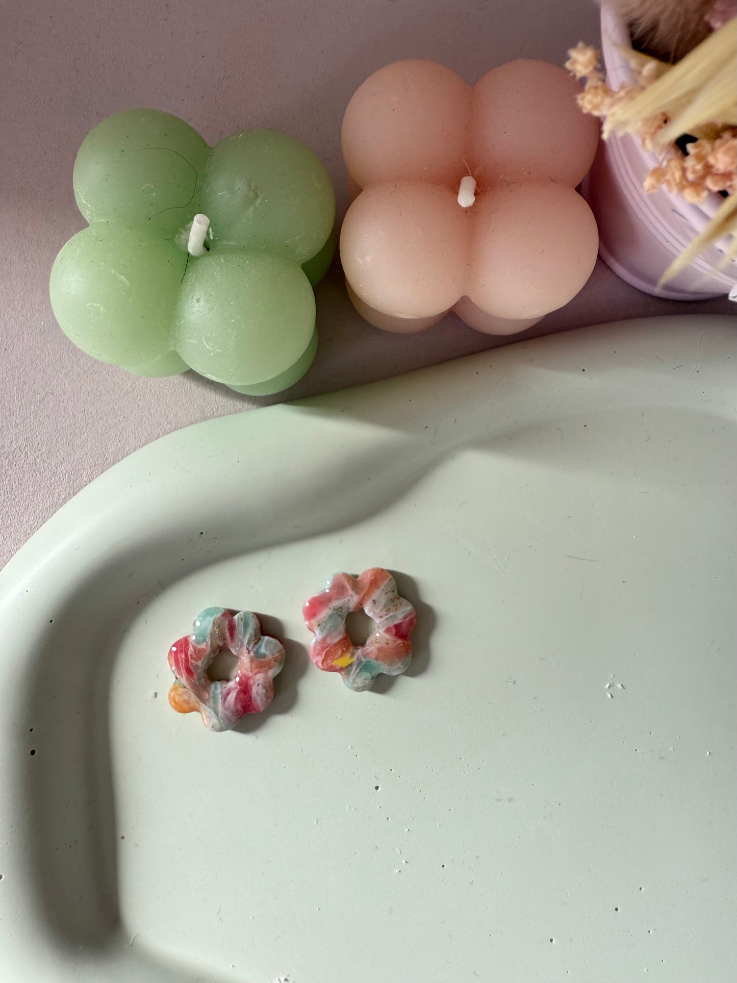 Charms Tal marbré multicouleurs