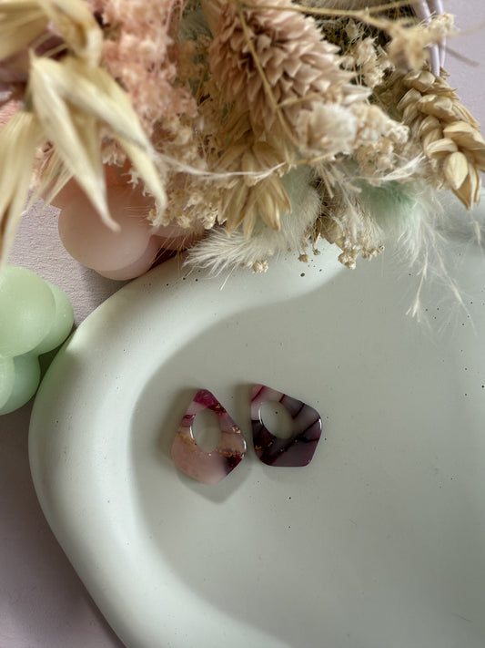 Charms paloma marbré bordeaux Or